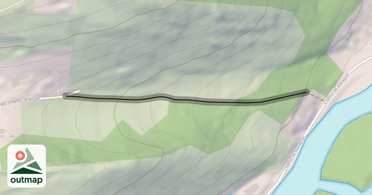 Map of Chemin des Echenoz de Bouez
