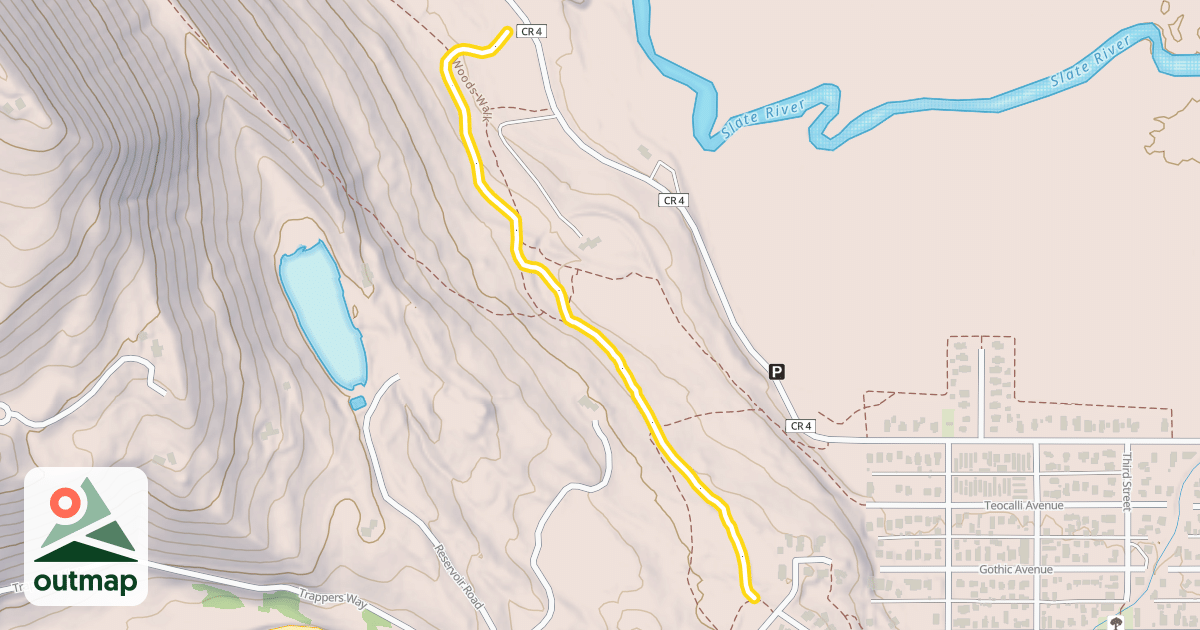 Map of Upper Red Lady