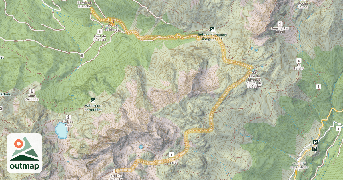 Map of Brèche de Roche Fendue — Prabert