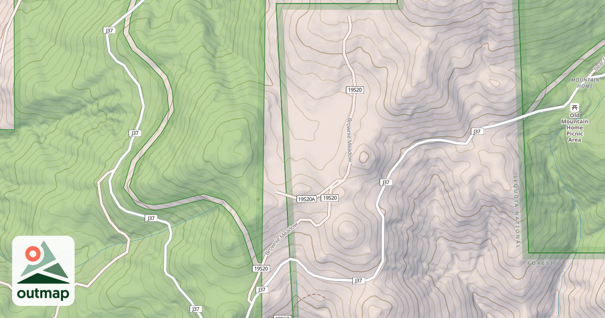 Map of BROWNIE MEADOW