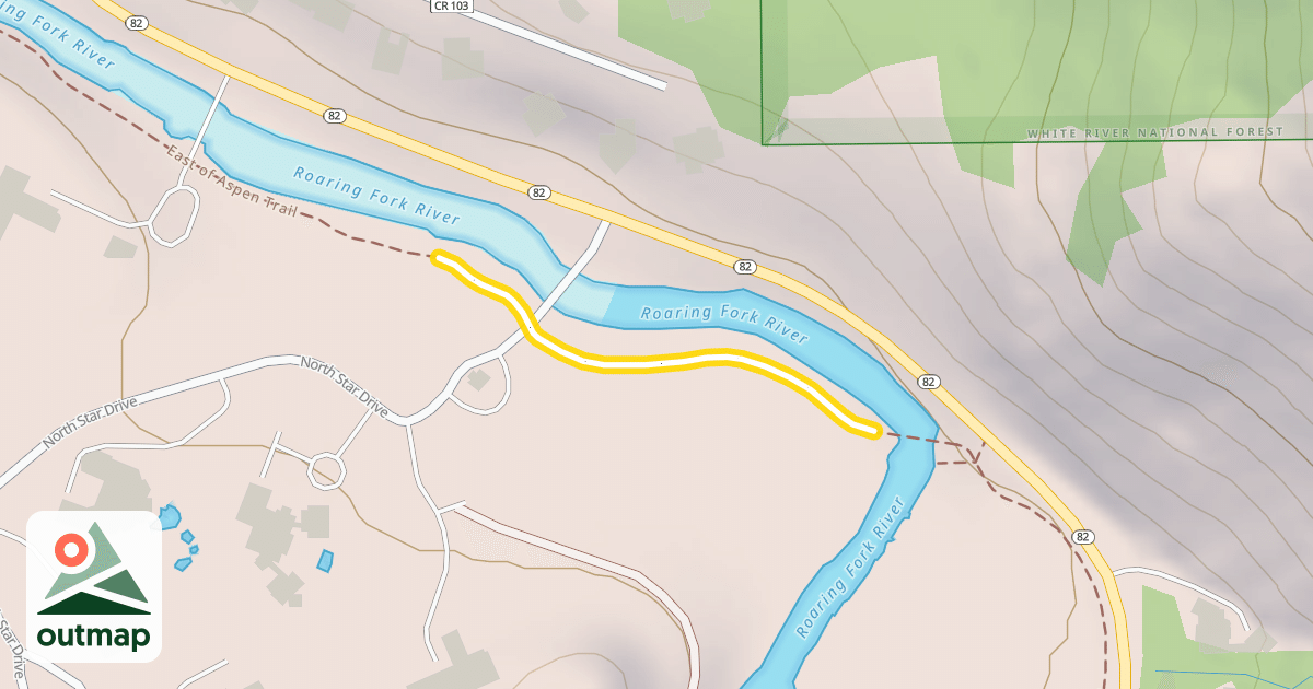 Map of East of Aspen Trail