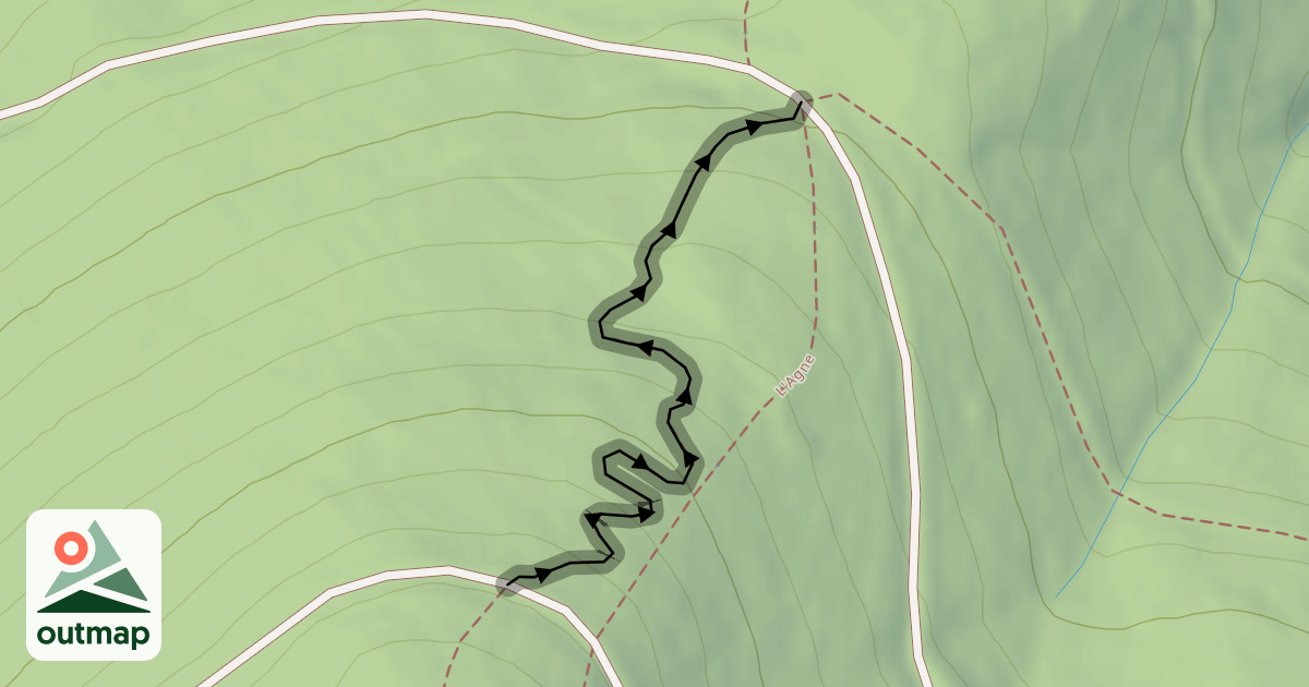 Map of Piste DH Bleue