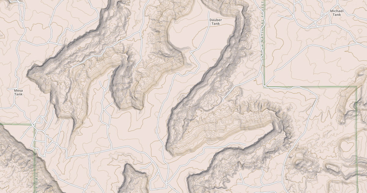 Map preview of USFS National Forest System Roads {13D8C458-EF07-4C50-A5F0-95D48B8D0F07}