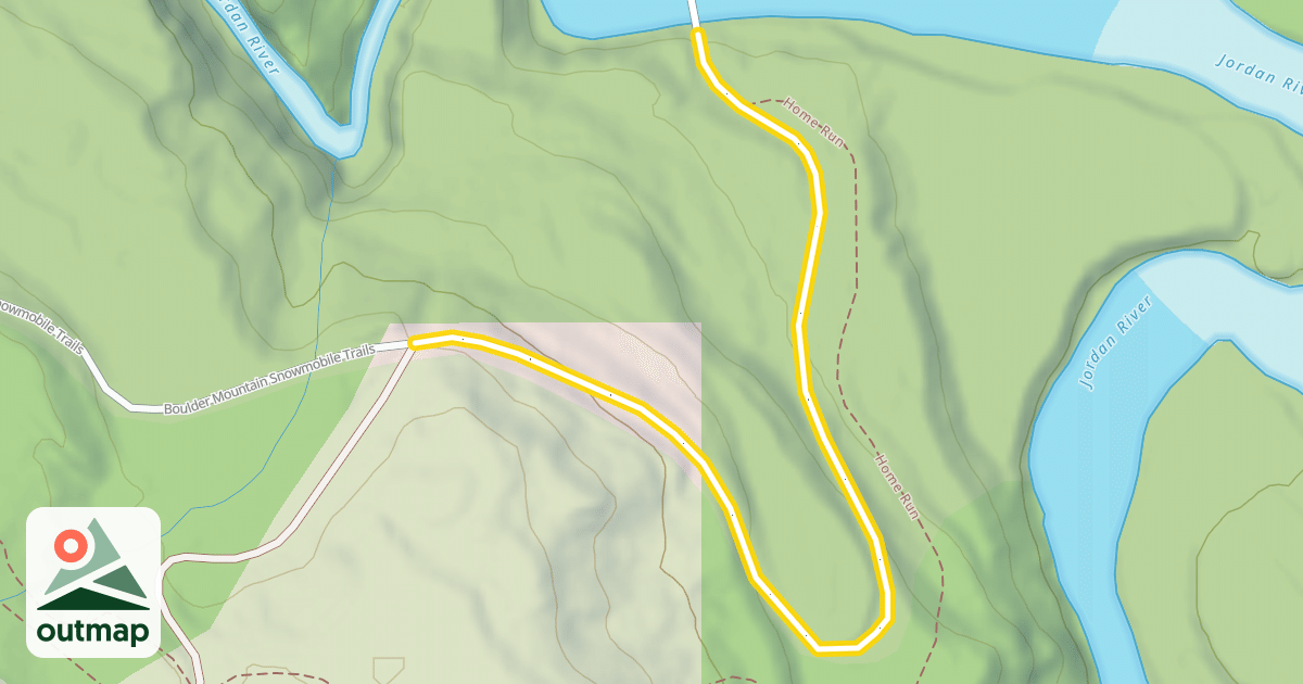 Map of Boulder Mountain Snowmobile Trails