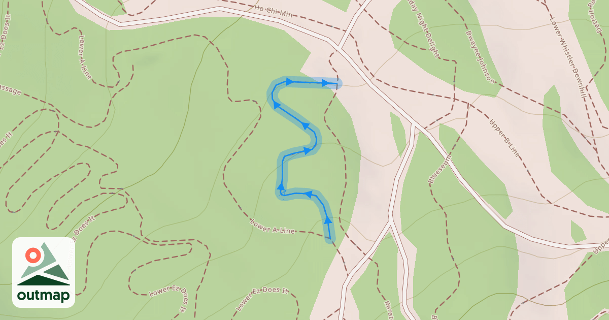 Map of World Cup Singletrack