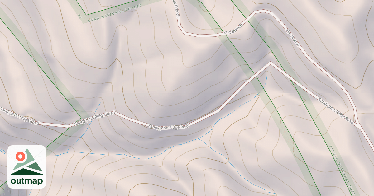 Map of SANDY JOHN RIDGE ROAD