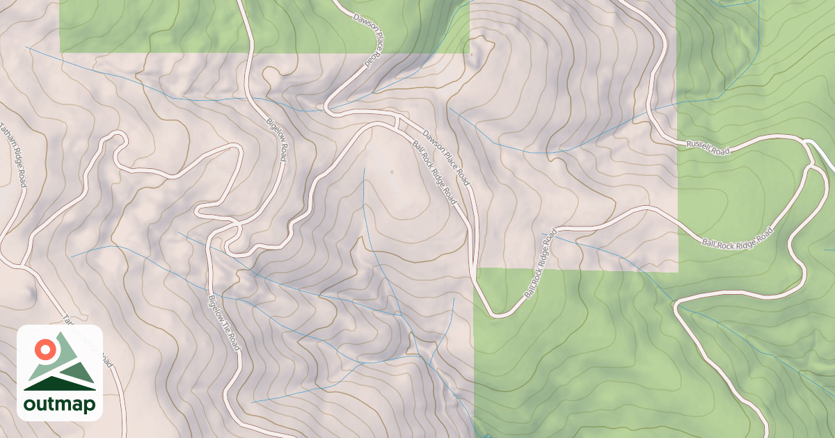 Map of BALL ROCK RIDGE