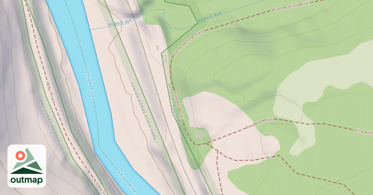 Map of Hickory Run State Park Trails