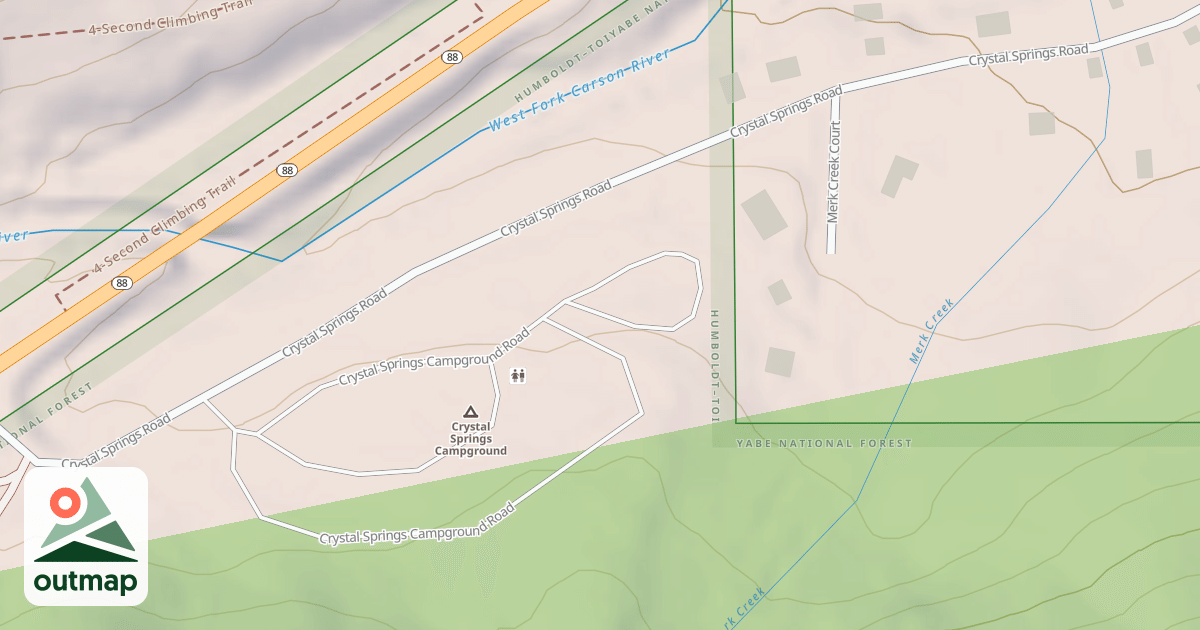 Map of CRYSTAL SPRINGS CG LOOP