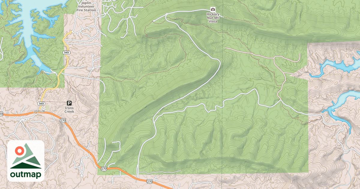 Map of HICKORY NUT MTN