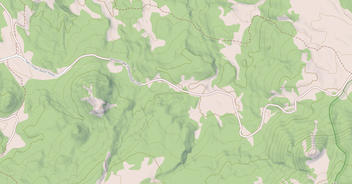 Map preview of Brooks Lake Snowmobile Tr