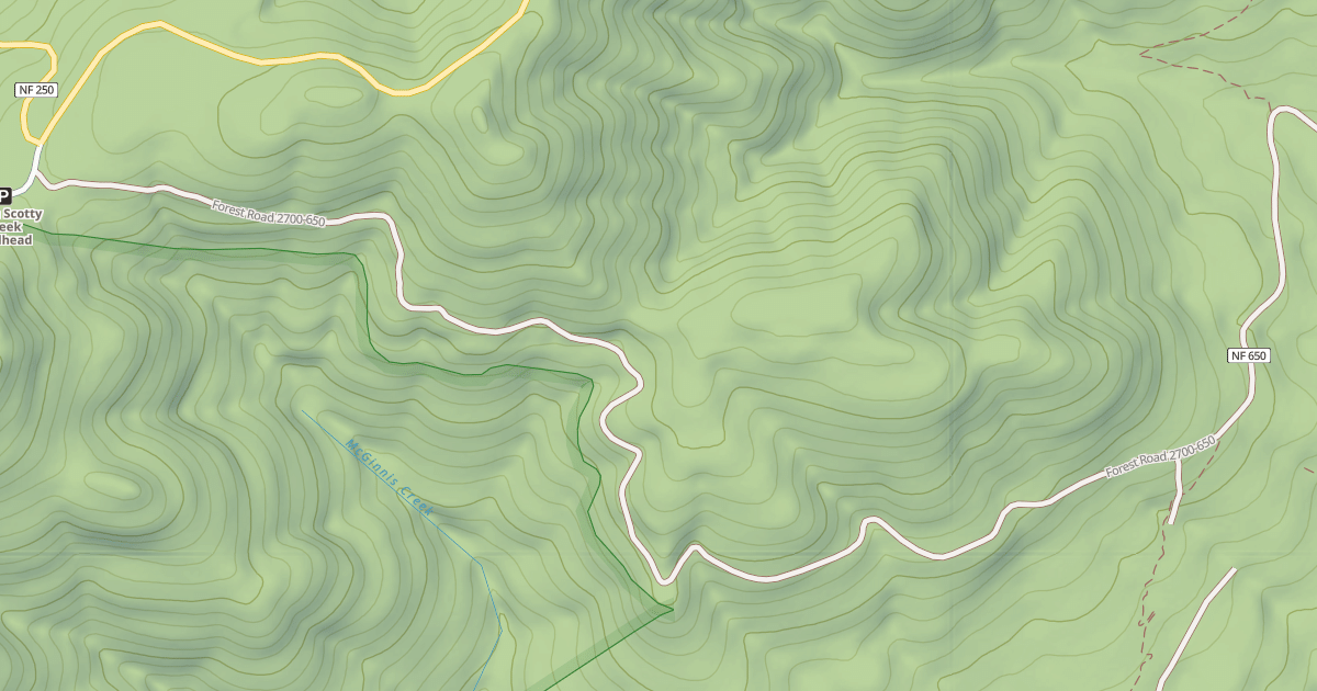 Map preview of USFS Motor Vehicle Use Map Roads {7CE01010-C9A4-4CF4-9F54-948BBB43B8F9}