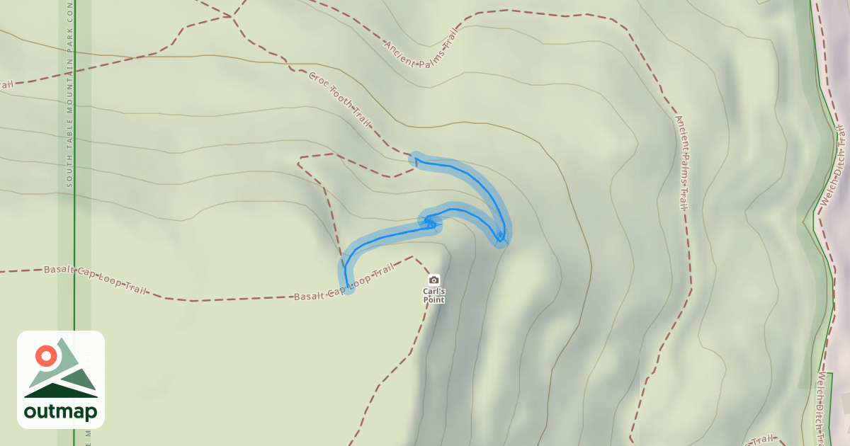 Map of Croc Tooth Trail
