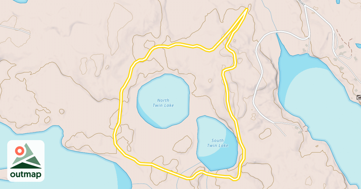 Map of Twin Lakes Trail
