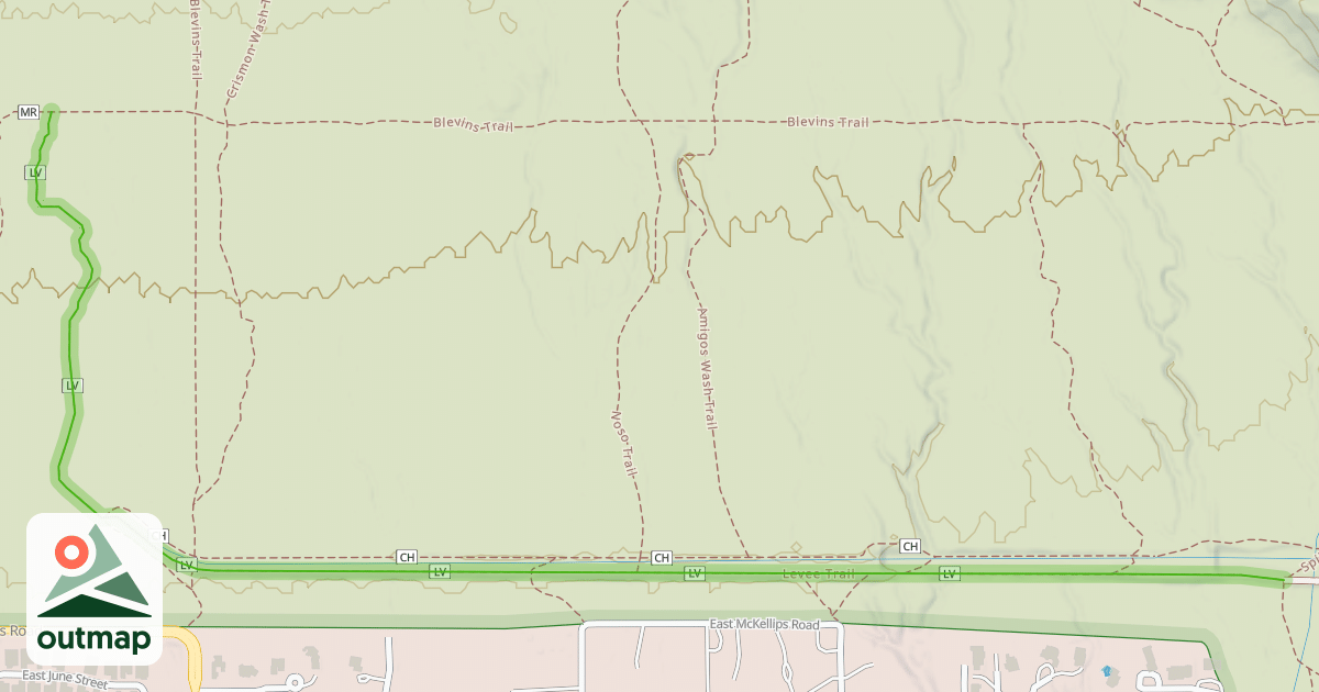 Map of Levee Trail
