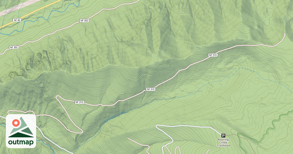 Map of ROARING CREEK ROAD