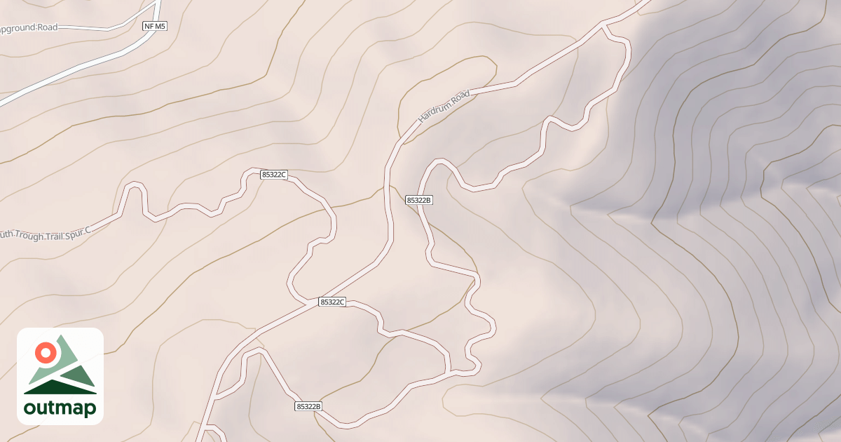 Map of SOUTH TROUGH SPUR B