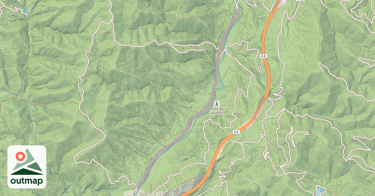Map of Ancienne Route de Malpasset