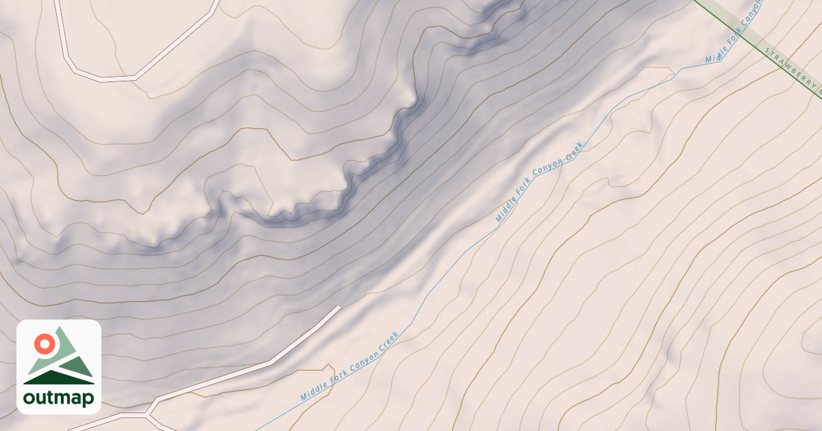Map of MIDDLE FORK CANYON CREEK
