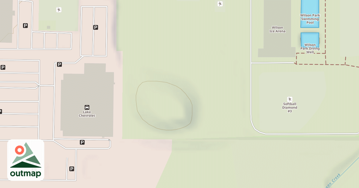 Map of Wilson Park Sledding Hill