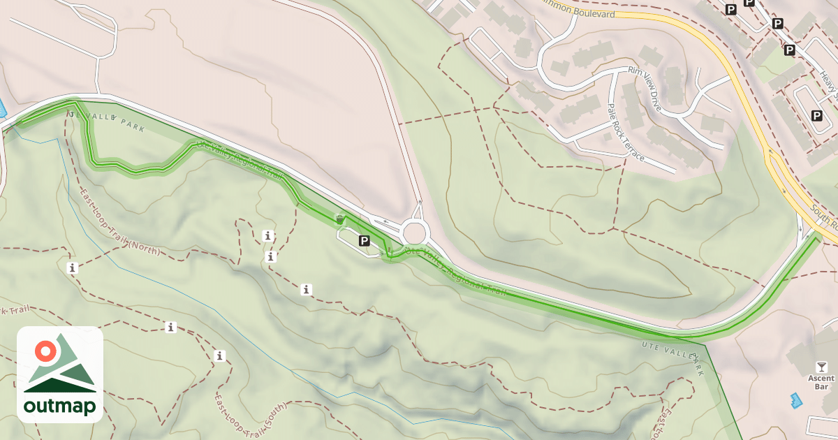 Map of Ute Valley Regional Trail