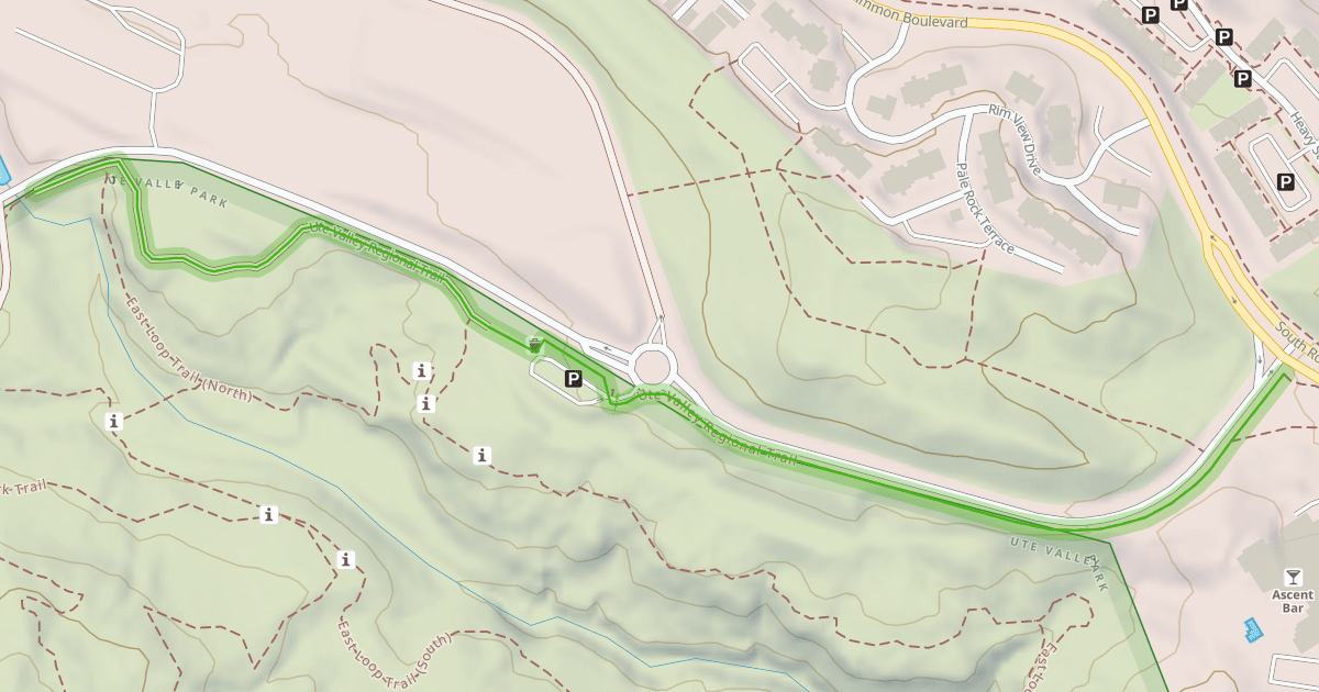 Map preview of Ute Valley Regional Trail