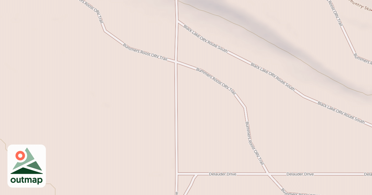 Map of Bummers Roost Trail