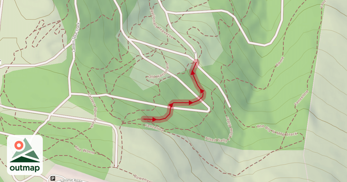 Map of New Nationals MTB Track