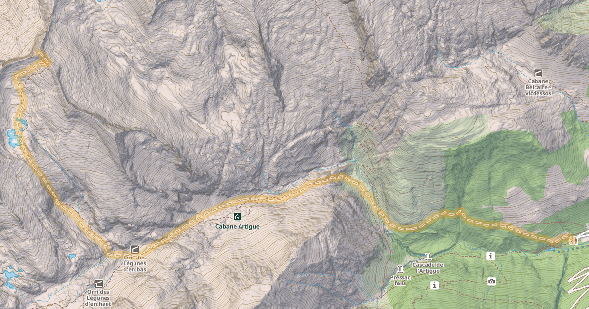 Map preview of Pic Près de Puntussan — Centrale Hydroélectrique de Soulcem