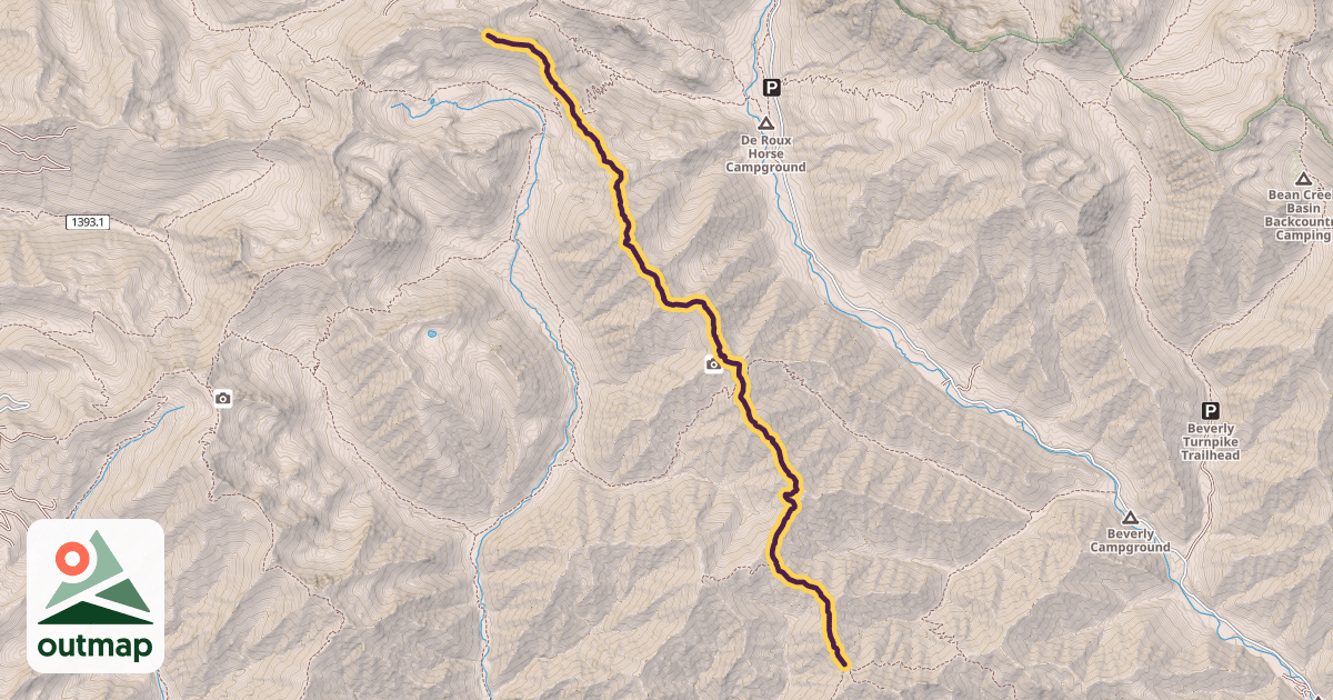 Map of Koppen Mountain Trail
