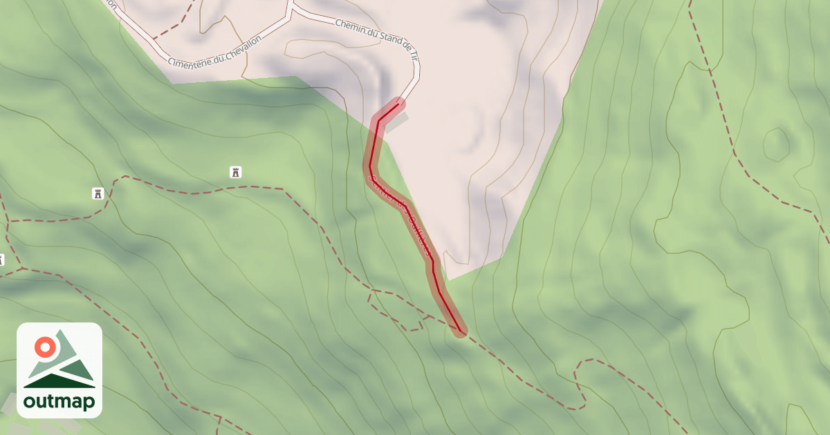 Map of Sentier des Oullières