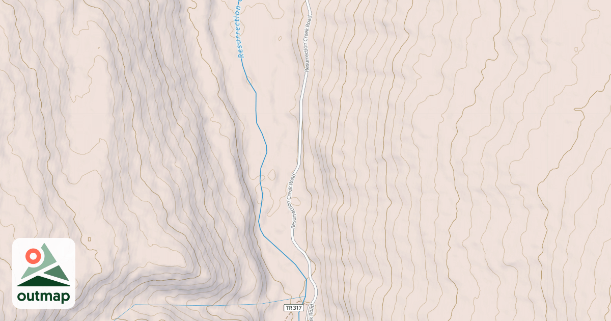 Map of Resurrection Pass Trail