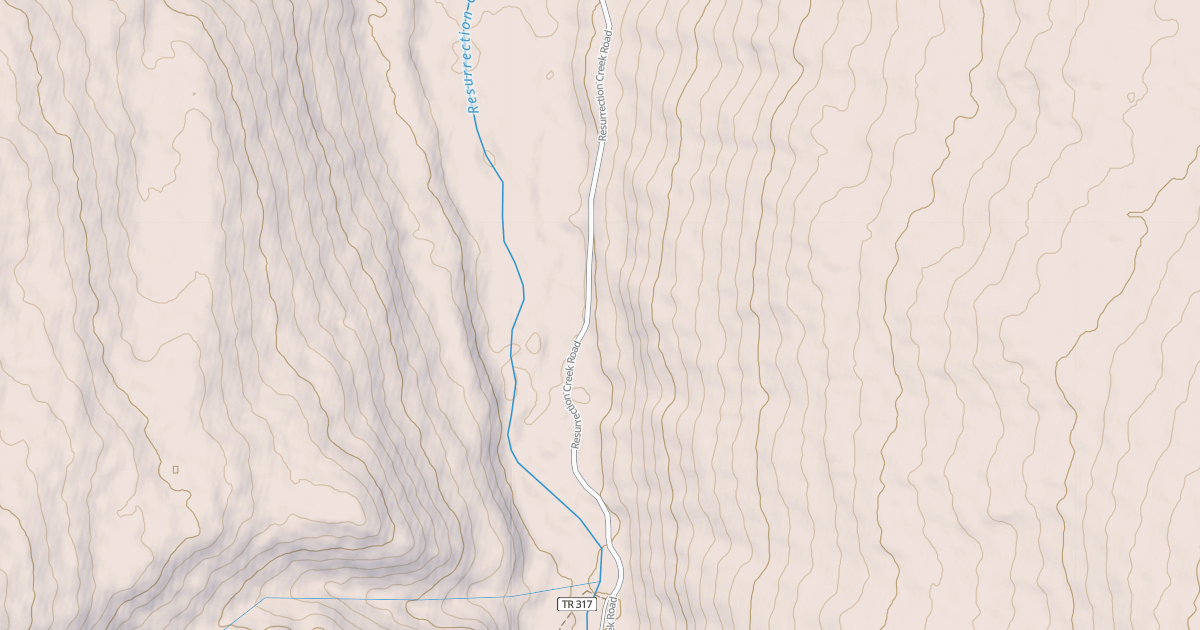 Map preview of Resurrection Pass Trail