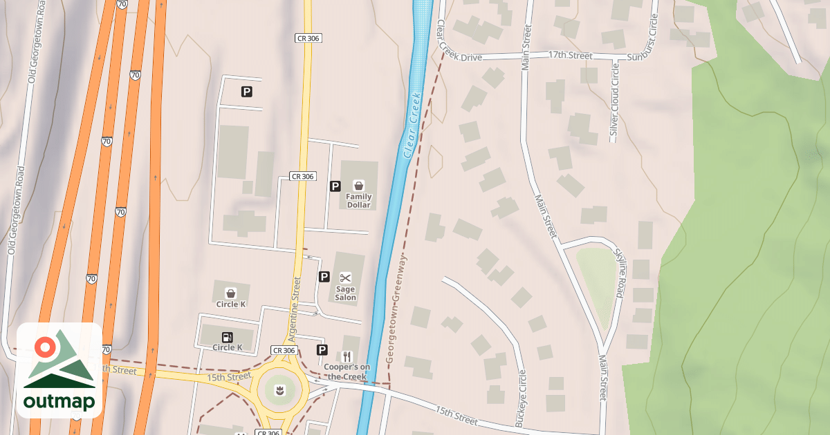 Map of Georgetown Greenway
