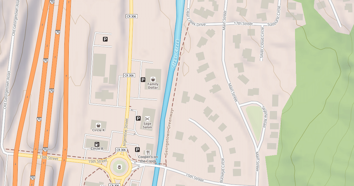 Map preview of Georgetown Greenway