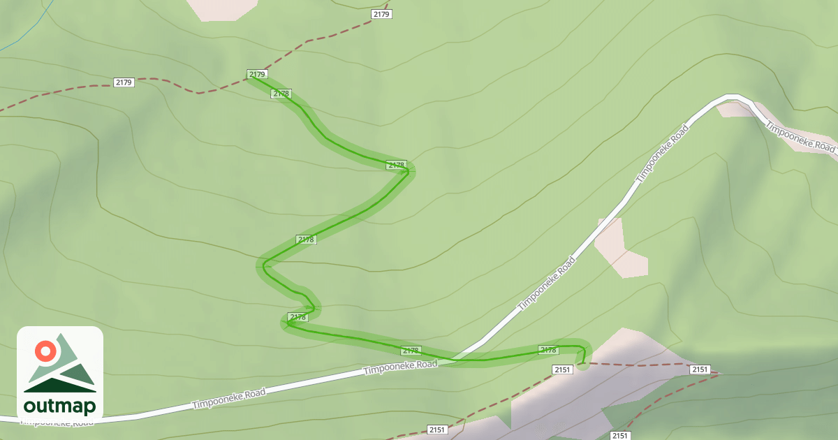 Map of Bear Canyon Spur Trail