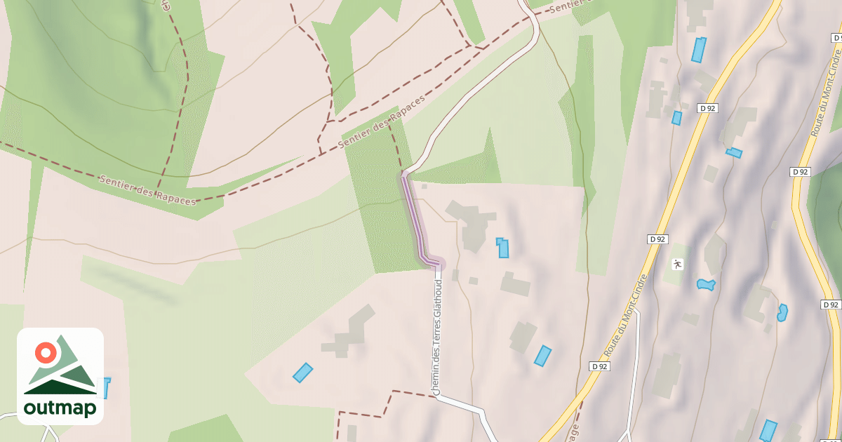 Map of Chemin des Terres Glathoud