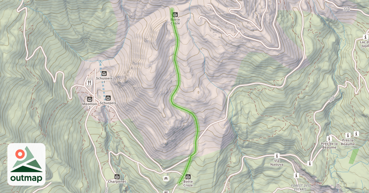Map of Botte Croze