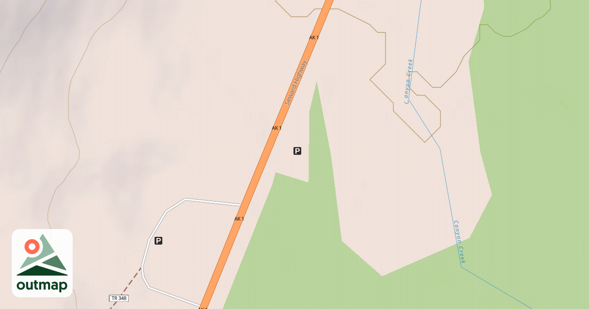 Map of CANYON CREEK SPUR RD