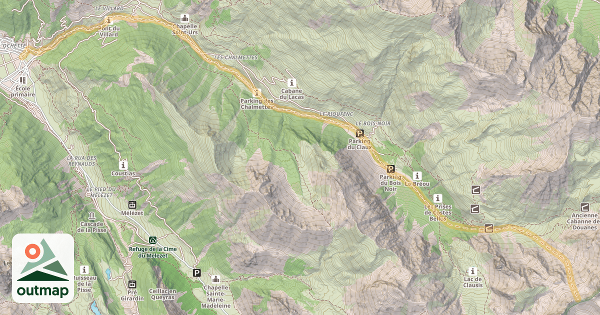 Map of Col des Ugousses — Ceillac