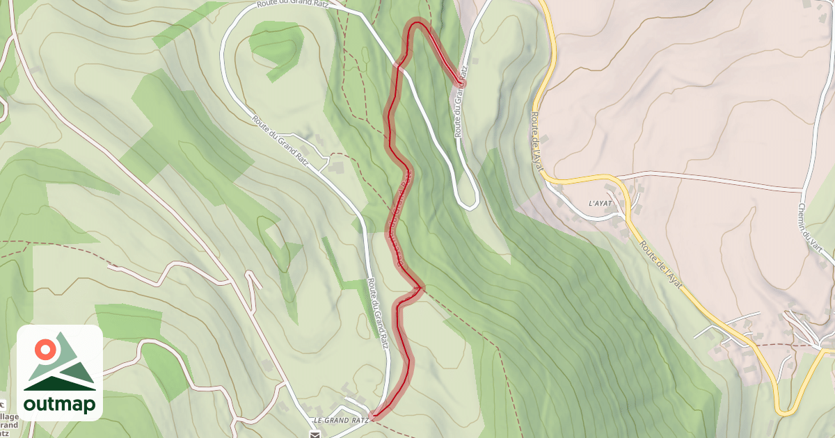 Map of Descente du Grand Ratz