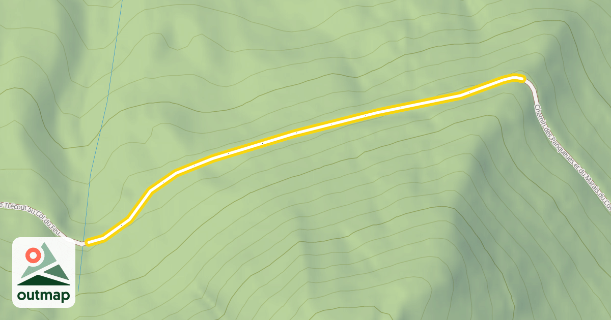 Map of Chemin rural de Trécout au Col du Feu