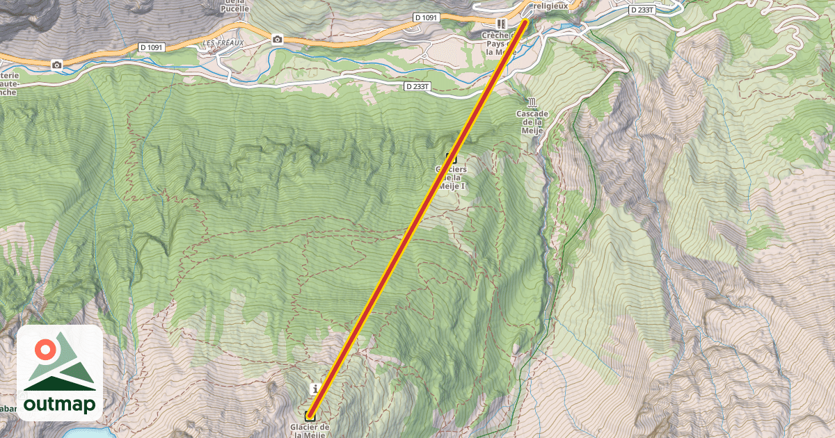 Map of Glaciers de La Meije I