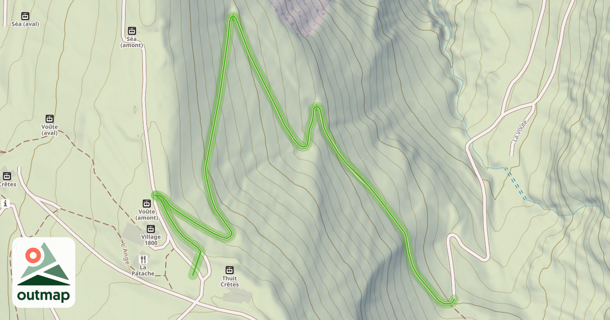 Map of Accès Thuit-Crêtes