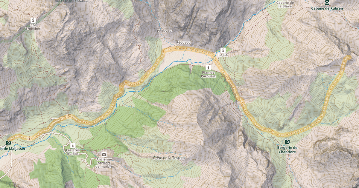 Map preview of Tête de la Gavie — Maljasset