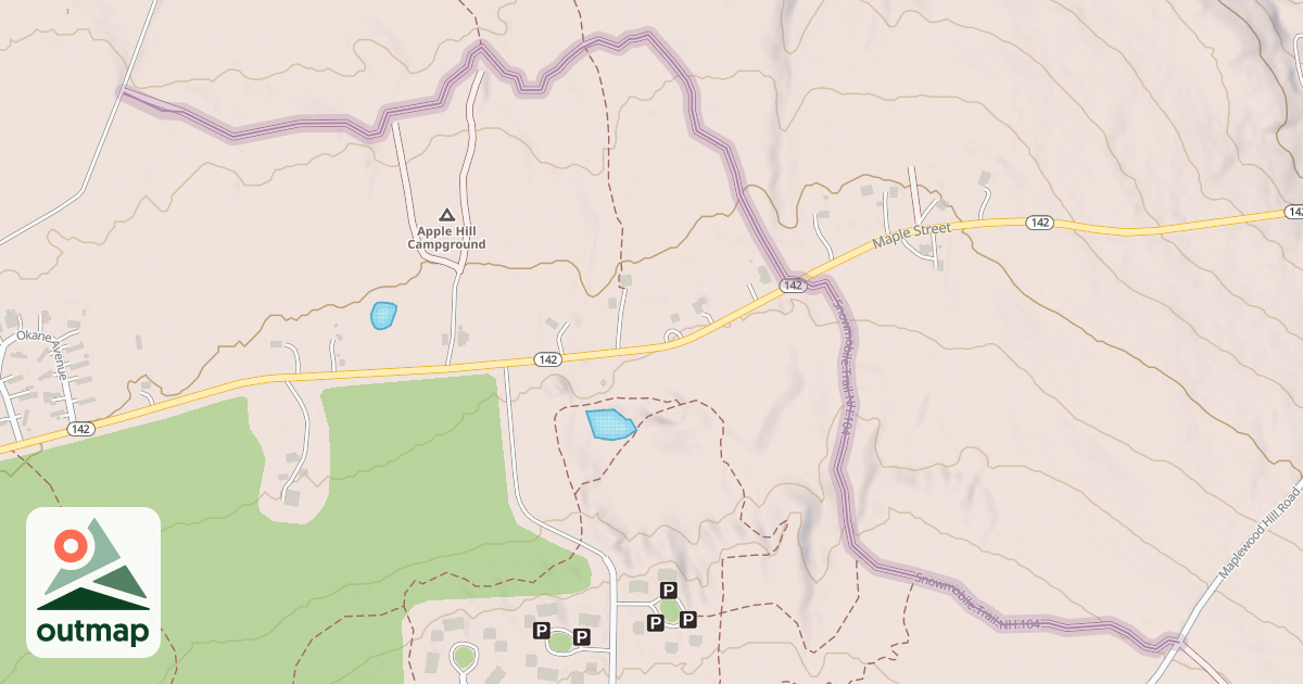 Map of Snowmobile Trail NH 104