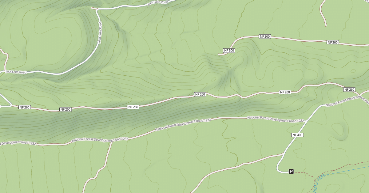 Map preview of USFS Motor Vehicle Use Map Roads {44AC76A3-CC3E-4009-8FB8-1DB716F8554F}