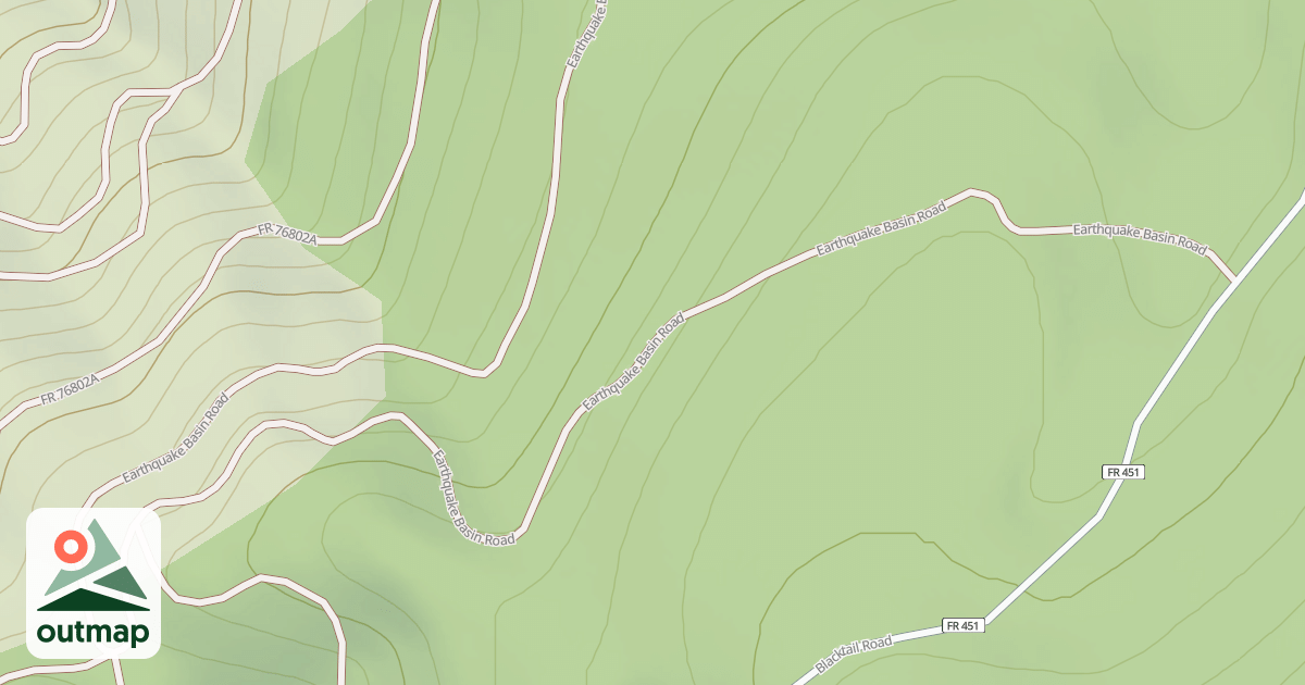 Map of EARTHQUAKE BASIN