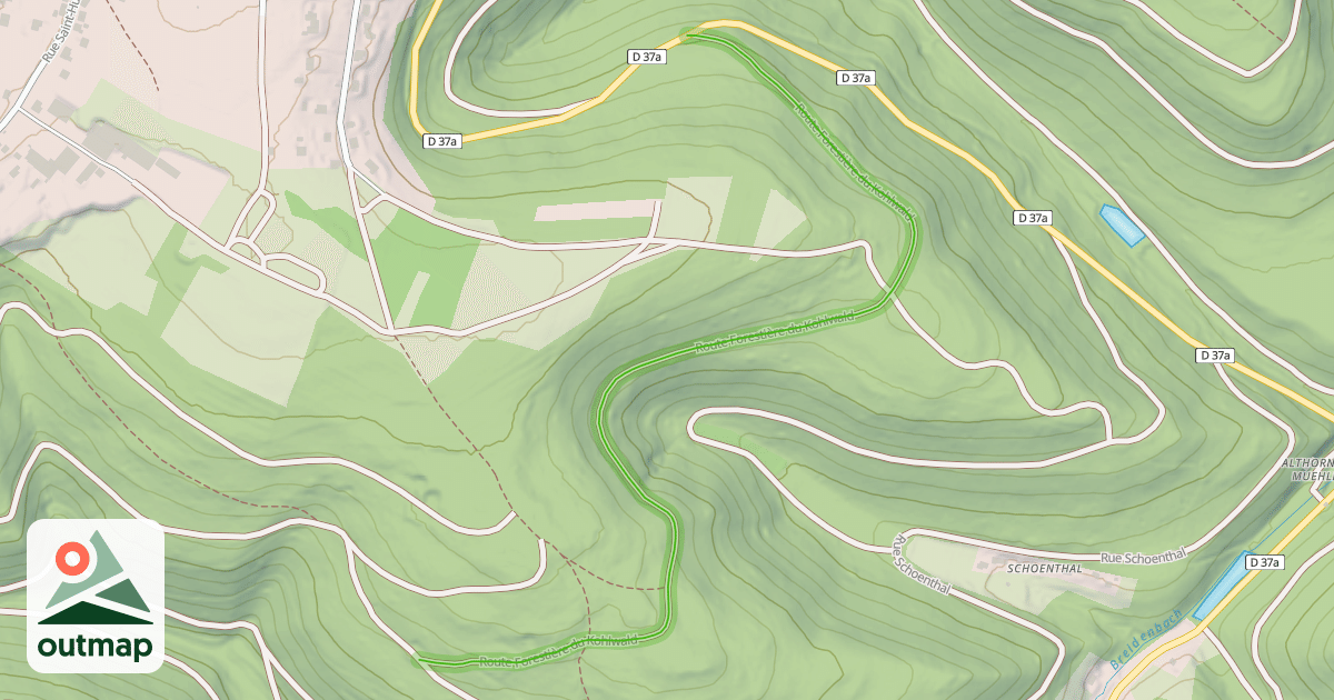 Map of Route Forestière du Kohlwald