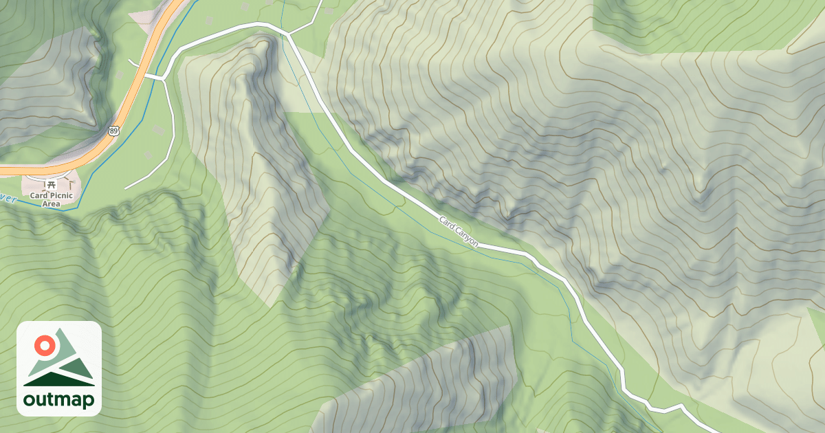 Map of CARD CANYON